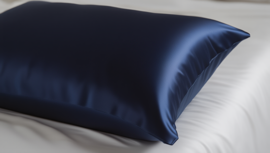 paris blue pillow on a white bed