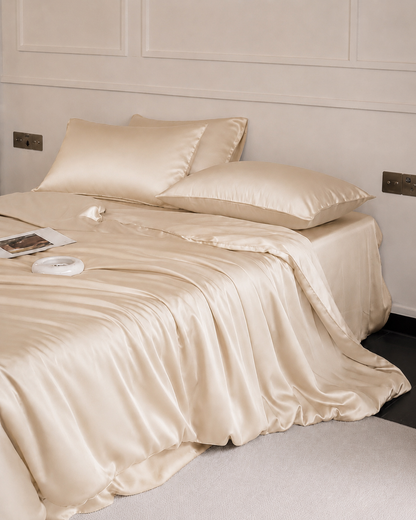 100% Mulberry Silk 3-Piece Duvet Cover Set