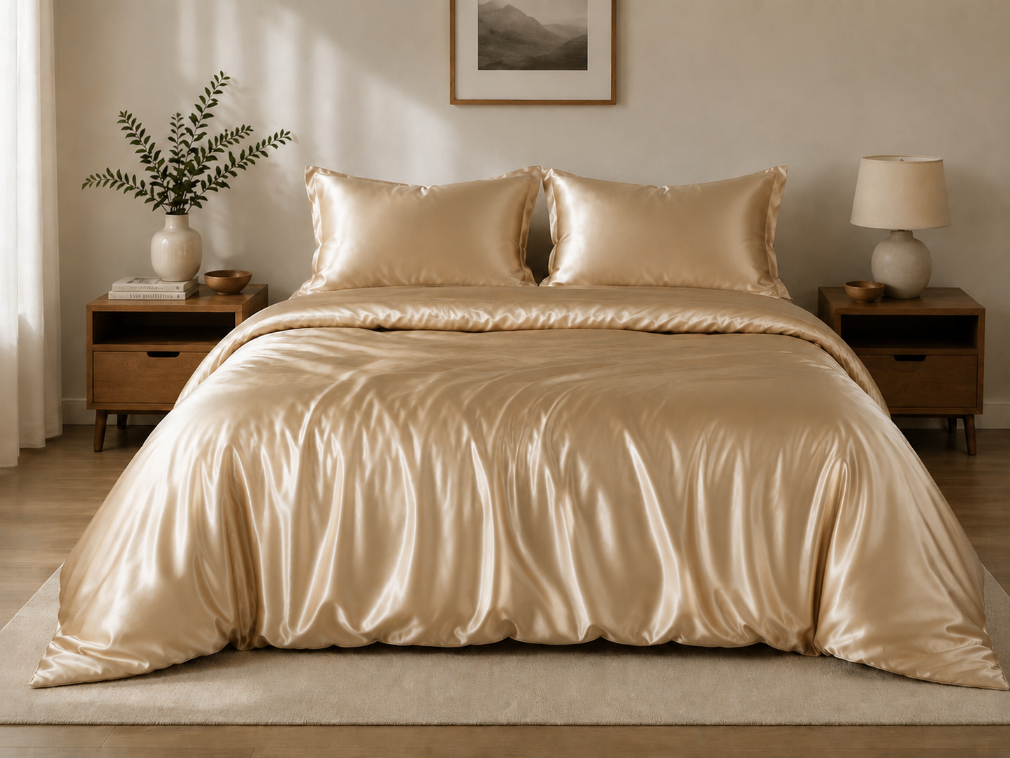 Grazamar Modal & Silk 3-Piece Duvet Cover Set