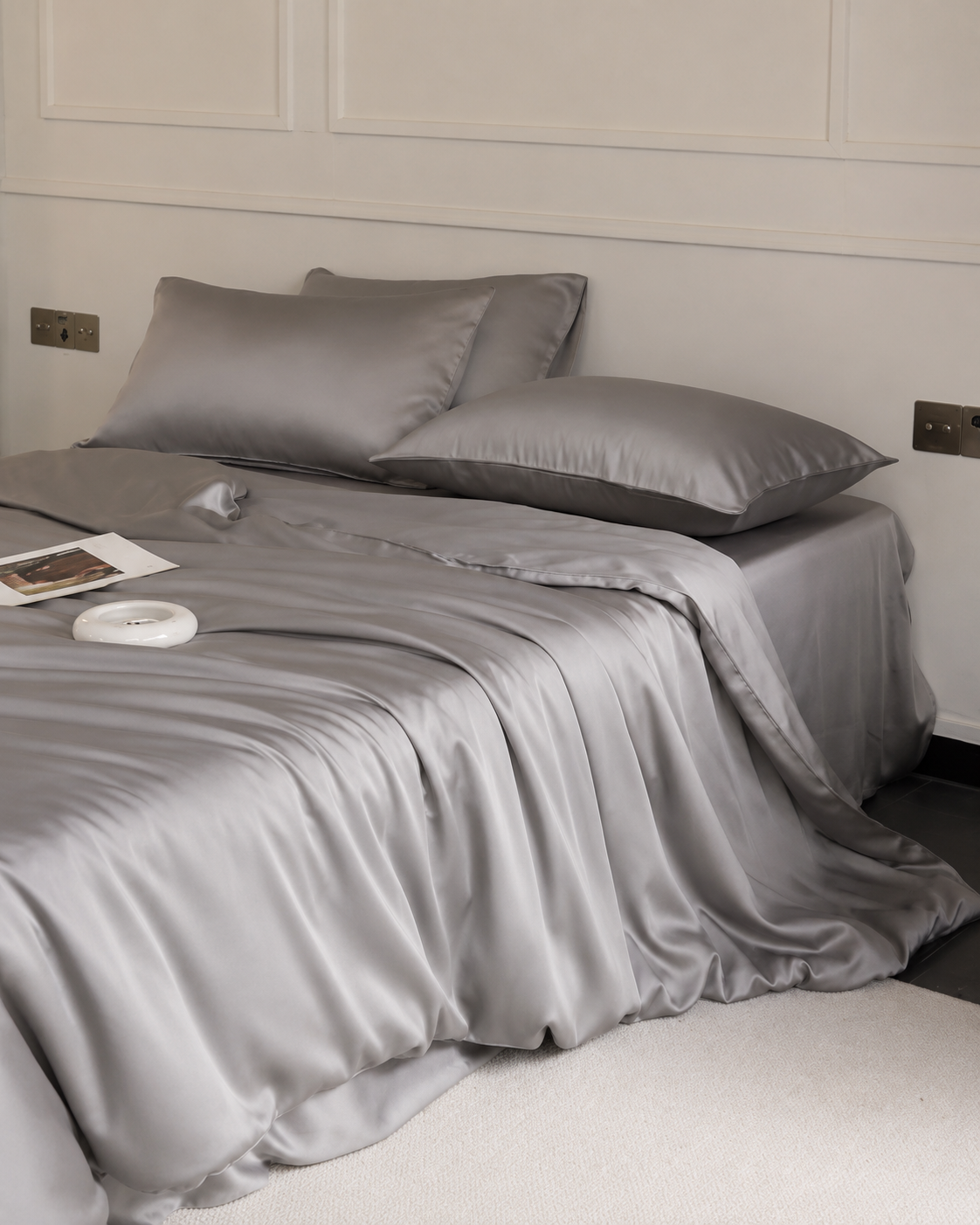 100% Mulberry Silk 3-Piece Duvet Cover Set