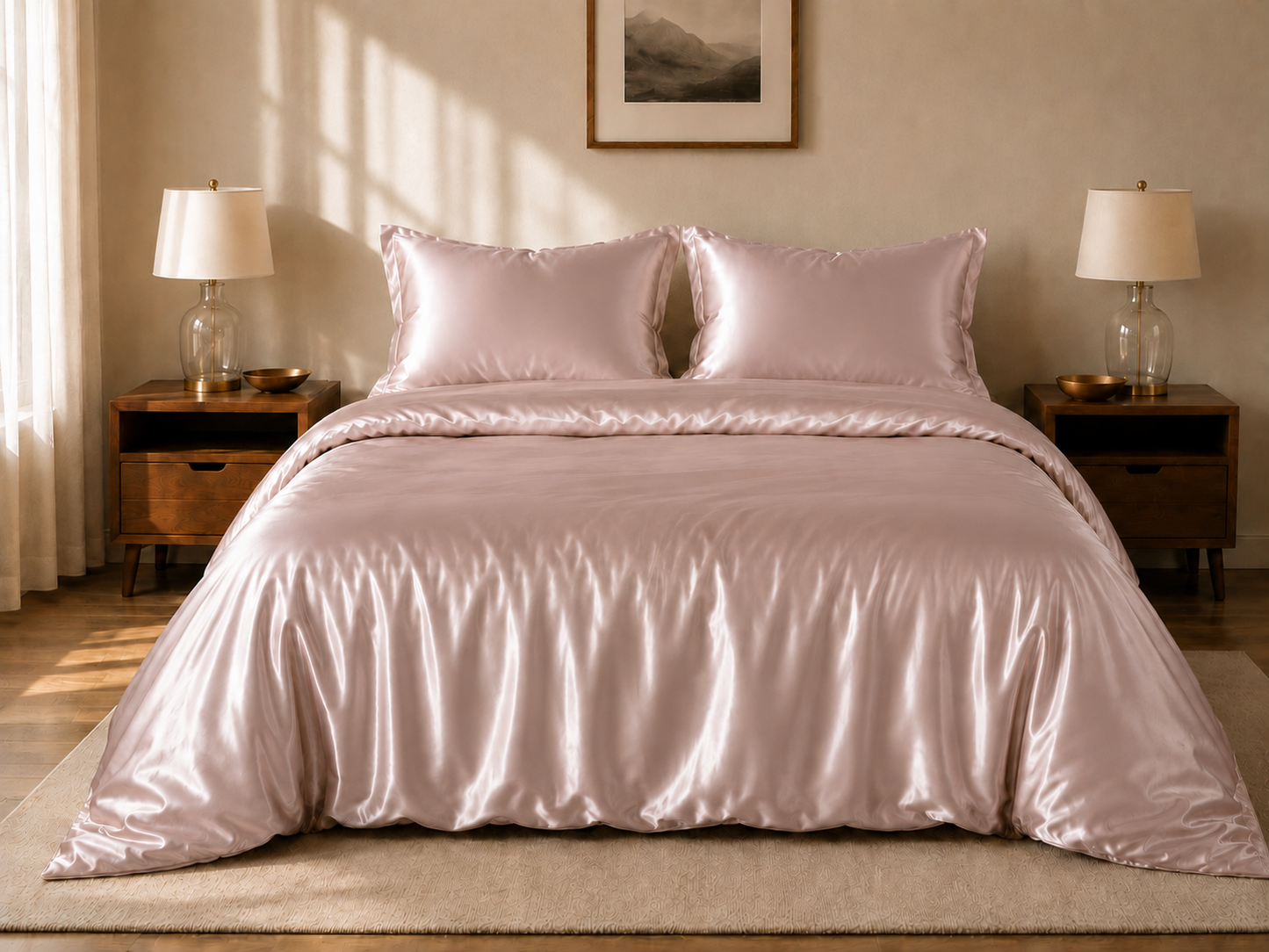 Grazamar Modal & Silk 4-Piece Duvet Cover Set