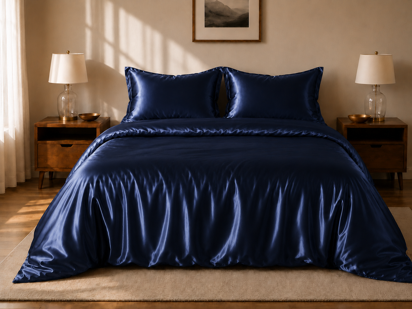 Grazamar Modal & Silk 4-Piece Duvet Cover Set