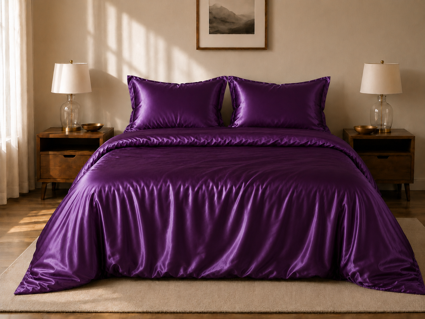 Grazamar Modal & Silk 4-Piece Duvet Cover Set