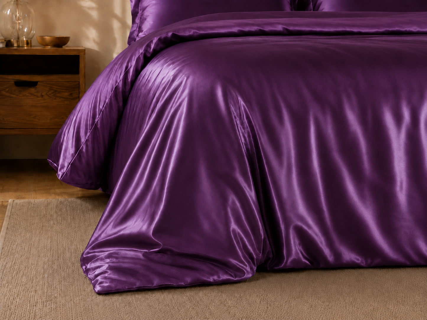 Grazamar Modal & Silk 4-Piece Duvet Cover Set