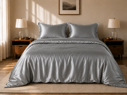 Grazamar Modal & Silk 4-Piece Duvet Cover Set