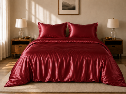 Grazamar Modal & Silk 4-Piece Duvet Cover Set
