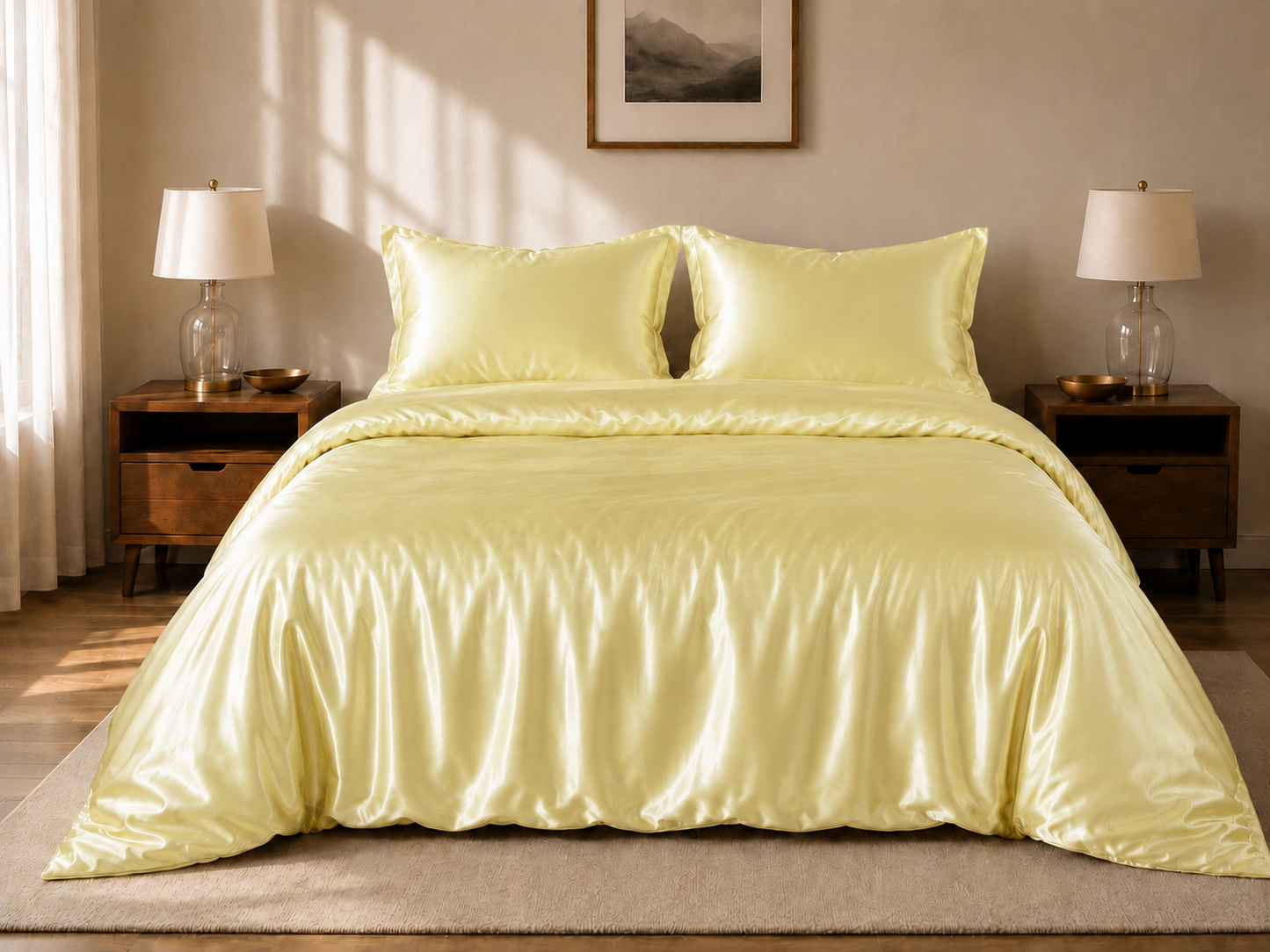 Grazamar Modal & Silk 4-Piece Duvet Cover Set