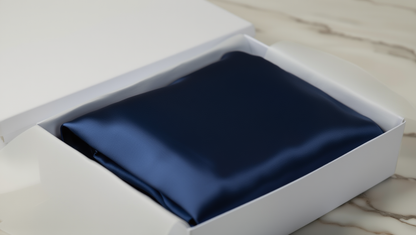 paris blue pillow case on a white box 