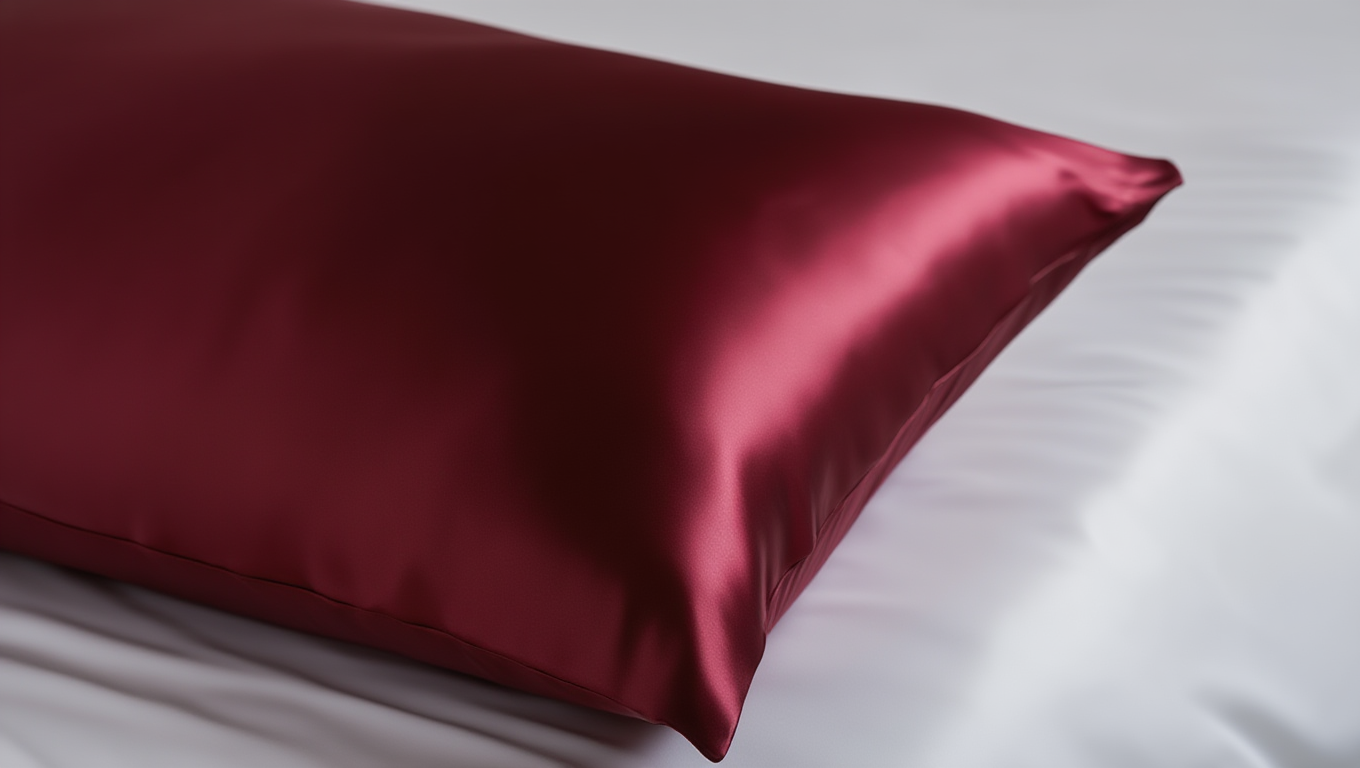 red satin pillow case 